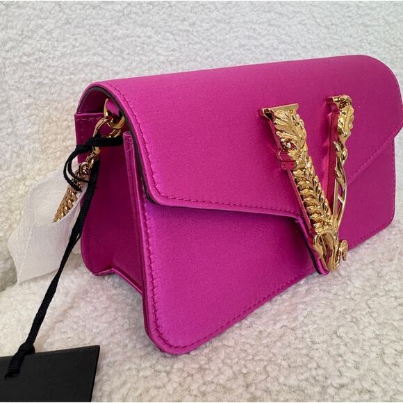 Versace Virtus Satin Mini Chain Bag pink - Picture 2 of 7